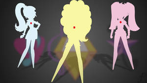 Equestria Girls Dazzleings silhouette 2 wallpaper