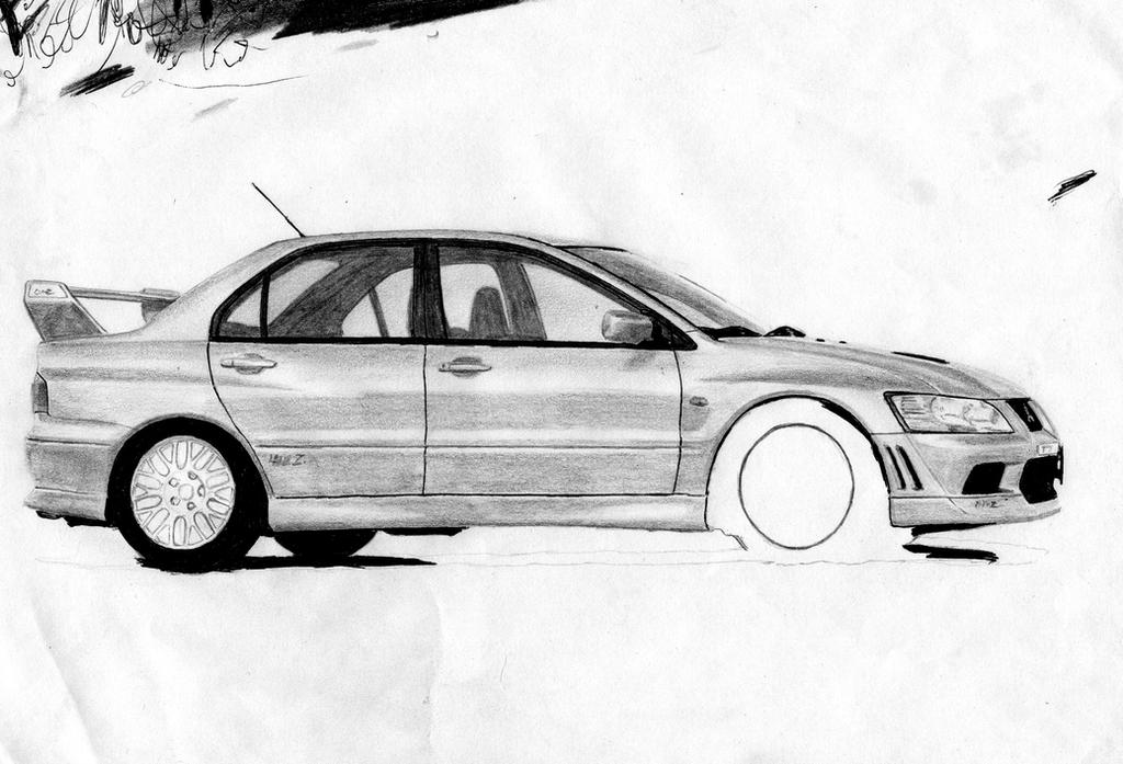 Evo Rear Drawing Basic Evo by MaZDiK on DeviantArt