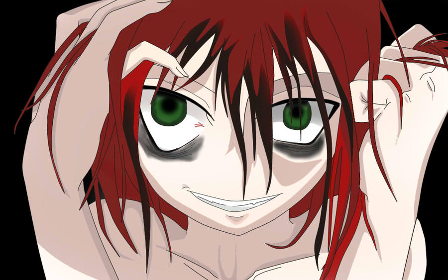 Crazy anime girl face