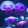 Jellyfish Digital Painting Study