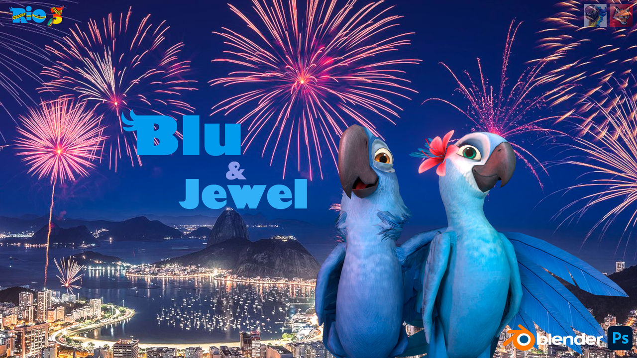 Blu Rio Render Deviantart Rio Jewel And Blu Rio Blu And Jewel , Png Download Rio Blu And