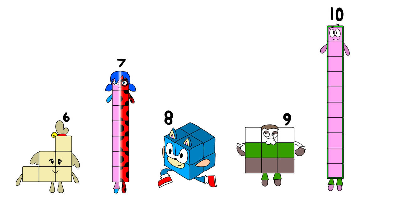 Characters as Numberblocks Part 2 by Electro512 on DeviantArt