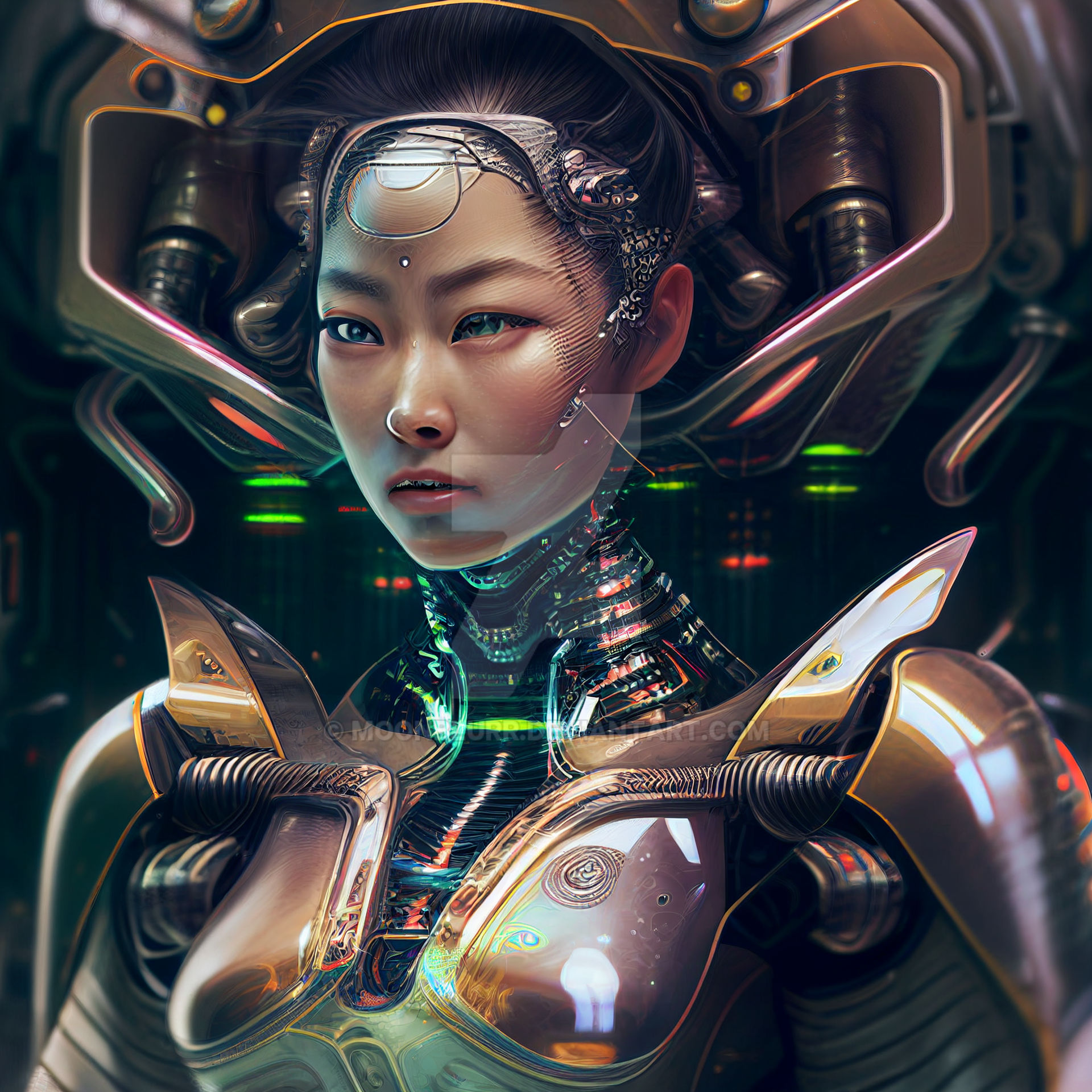 Asian Design Android Moonjade An Asian Humanoid Android With Prominent by moonblurr on ...