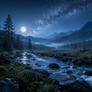 The valley at night