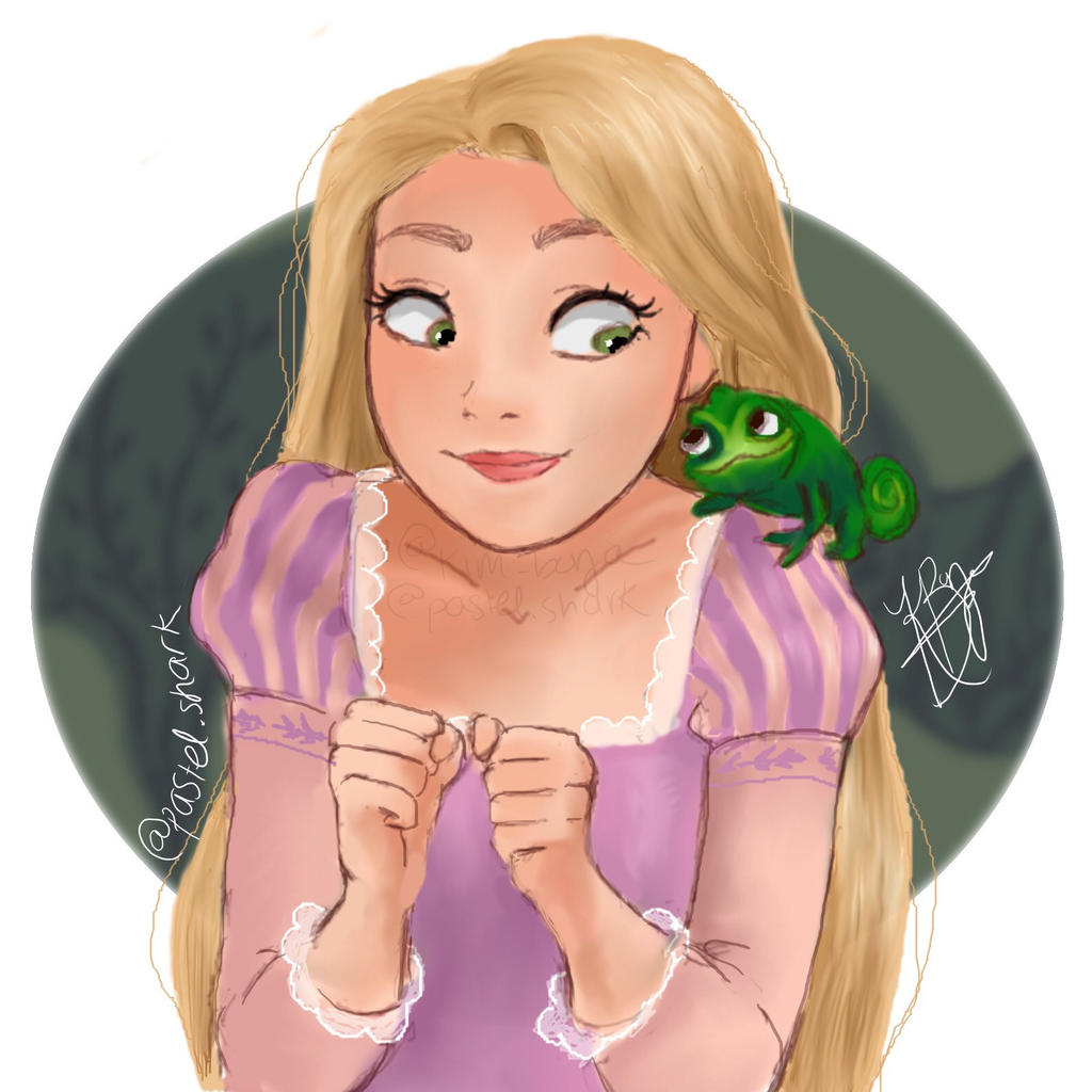 Rapunzel and Pascal by pastelshark1103 on DeviantArt
