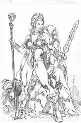 Teela v1 pencils by Kevin-Sharpe