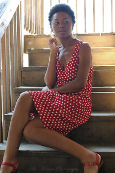 Girl in the polka dot dress