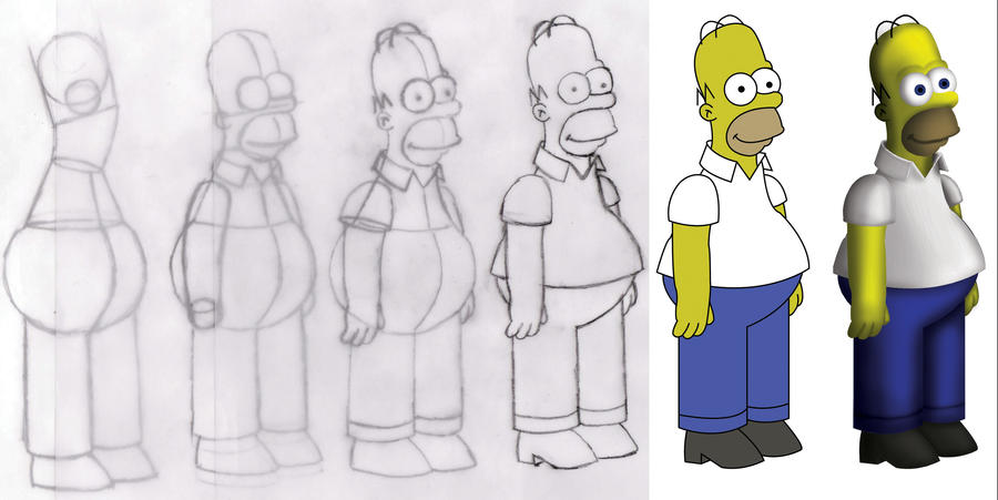Created Simpsons Simpsons: Stages of Creation by El-Fox on DeviantArt