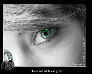 Black and white and green