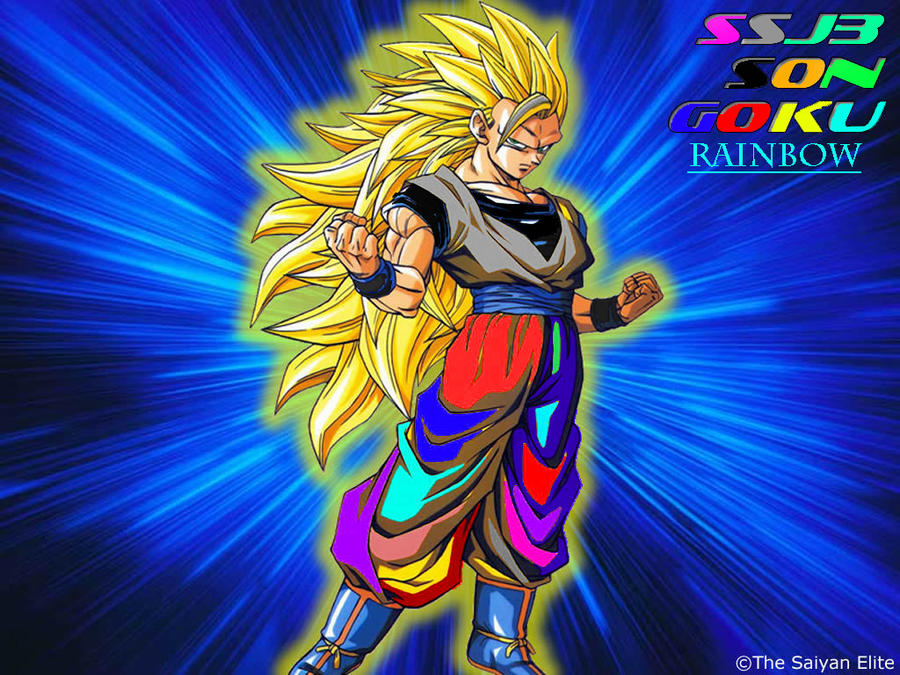 rainbow goku by helldestroX on DeviantArt