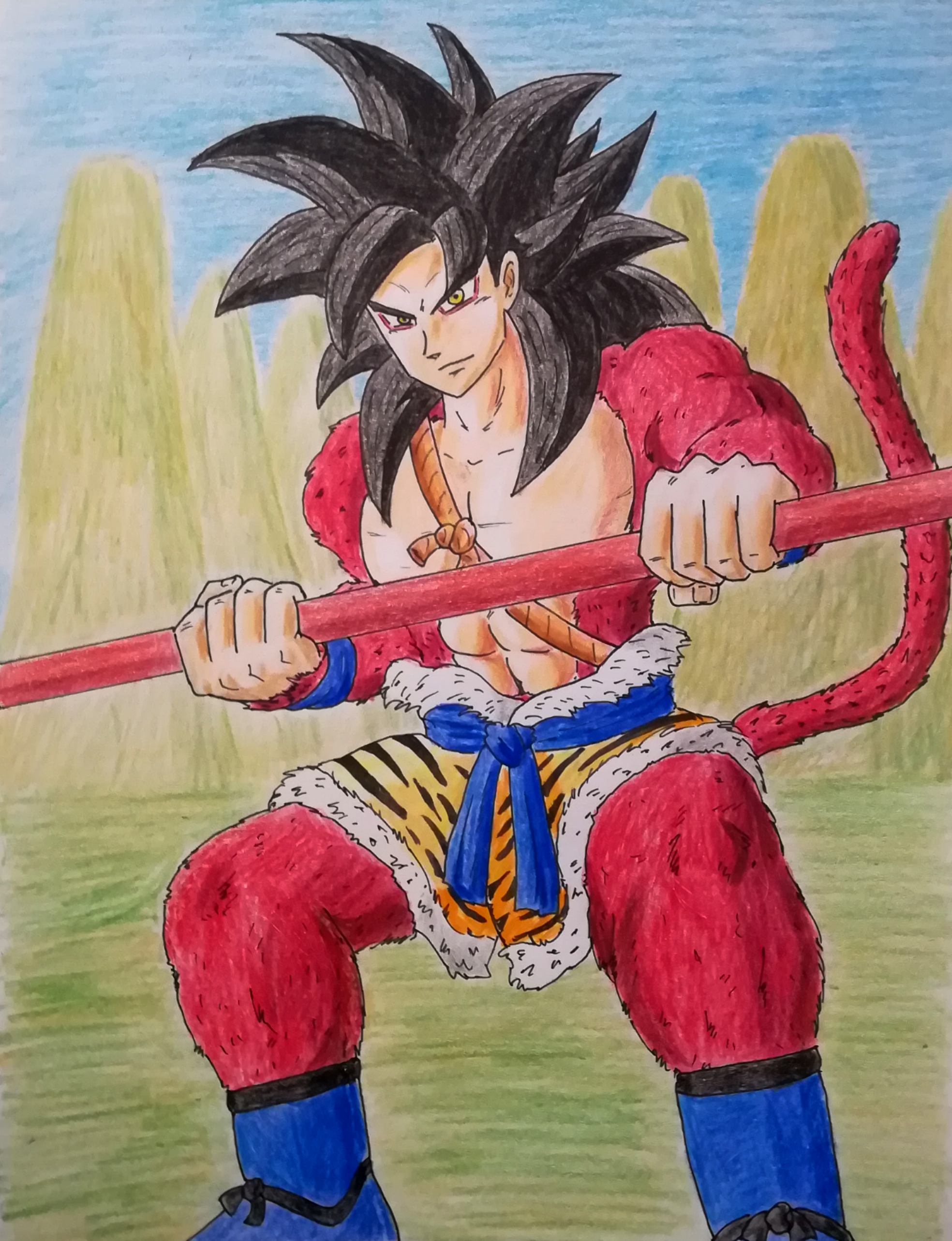 Kakarotto, Goku Super Saiyajin 4 dessin