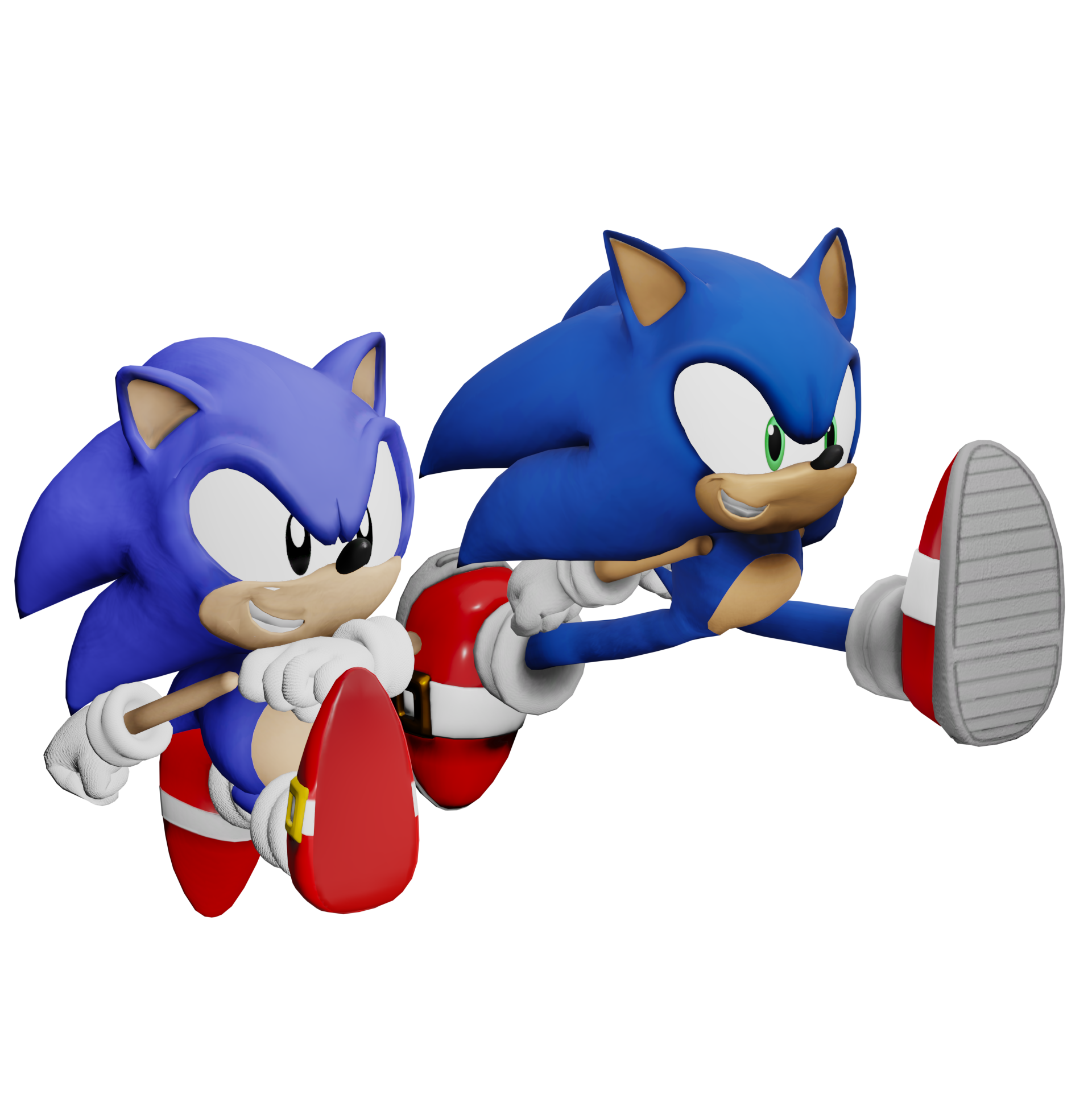 Sonic the Hedgehog (Classic) model & rig for Blender 3.x+