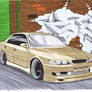 JZX100 chaser, tagged wall