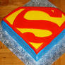Superman symbol cake