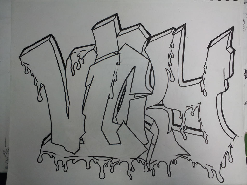 Graffiti Name (Vicky) outline by Deathbutterfly90 on DeviantArt Graffiti Name (Vicky) outline by Deathbutterfly90 on DeviantArt