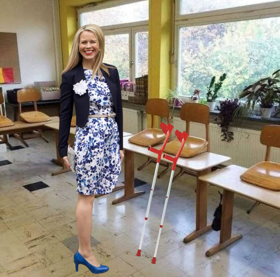 One Leg Student Happy one-legged teacher by Ippldatsch on DeviantArt