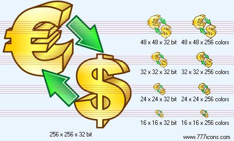 Conversion of currency Icon