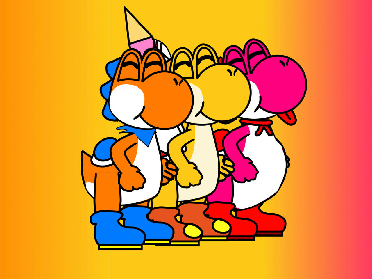 3 Yoshi Friends by TheWrecker-23 on DeviantArt