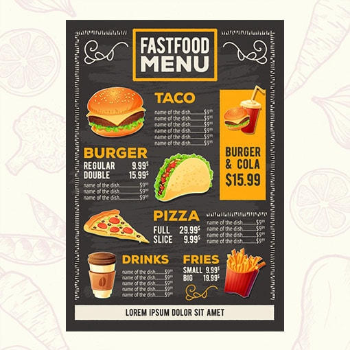 Fast Food Menu Freebie PSD Template by Freebiedesign on DeviantArt