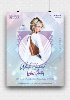 Elegant White Free PSD Poster Template