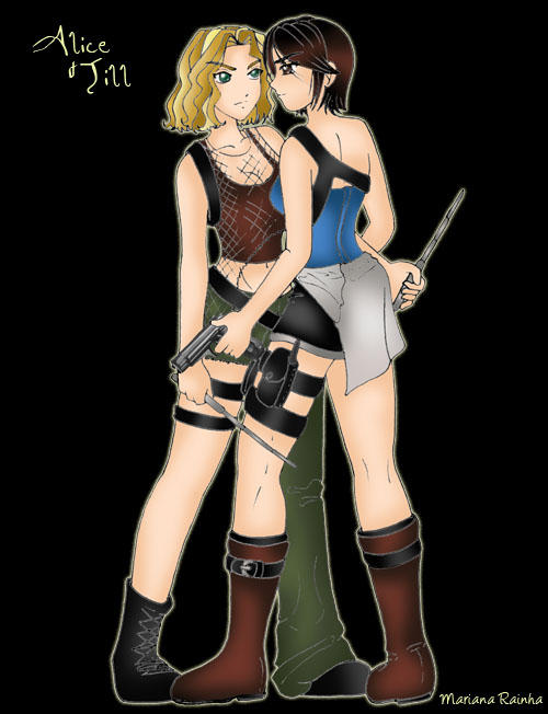Resident Evil 2 - Alice and Jill Valentine by RHenderART on DeviantArt