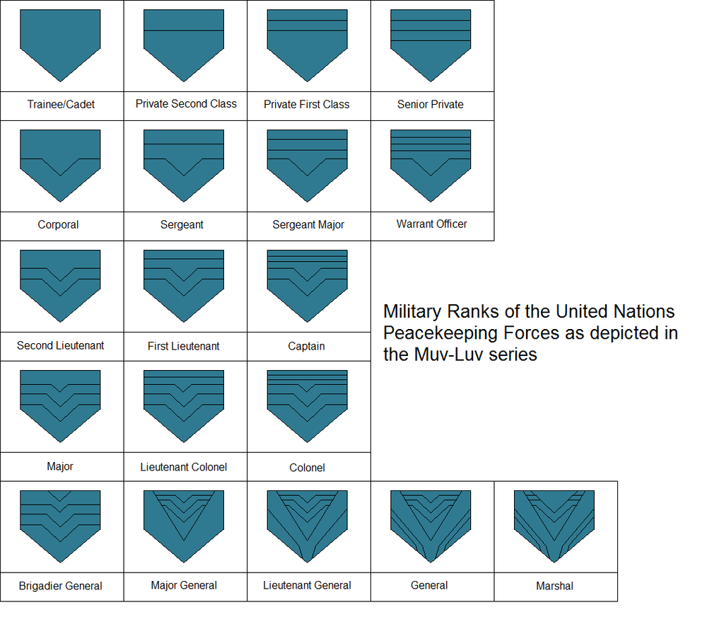 UN rank insignia as depicted in Muvluv Alternative by kyuzoaoi on ...