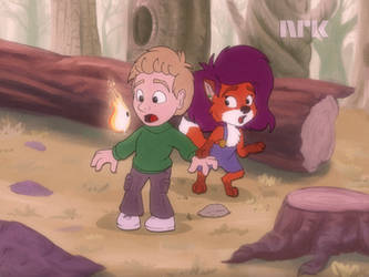Unkown old Tv show with a fox and boy