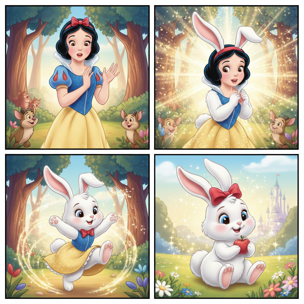 Tf Small Rabbit Snow White To White Rabbit TF by Fredwinner on DeviantArt
