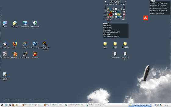 Desktop as of Oct 17, 2005