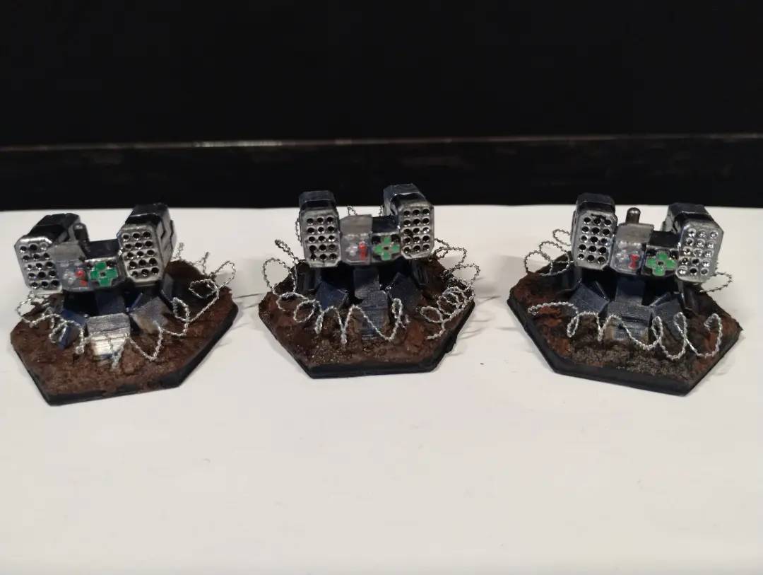 Battletech Base Turrets 3 Battletech Auto Turrets (Field) by loyalistWolfBrother on DeviantArt