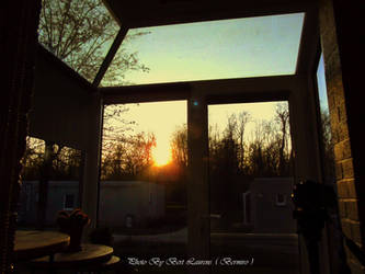 Photographed sunset inside my home.1