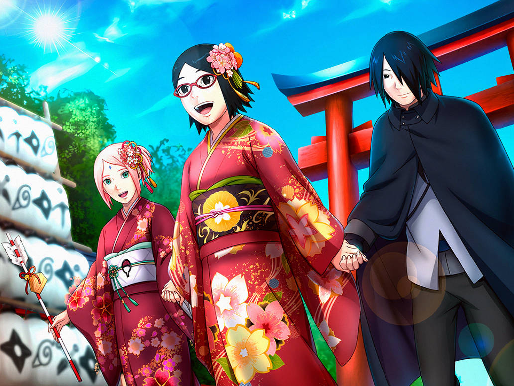 Sarada Uchiha Susanoo and Mangekyou Sharingan  Sasuke cosplay, Naruto  minato, Sasuke sakura