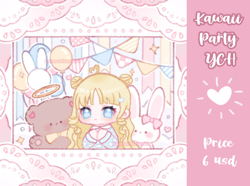 Party Ych Kawaii Party YCH (OPEN) by SakuraKitsune98 on DeviantArt