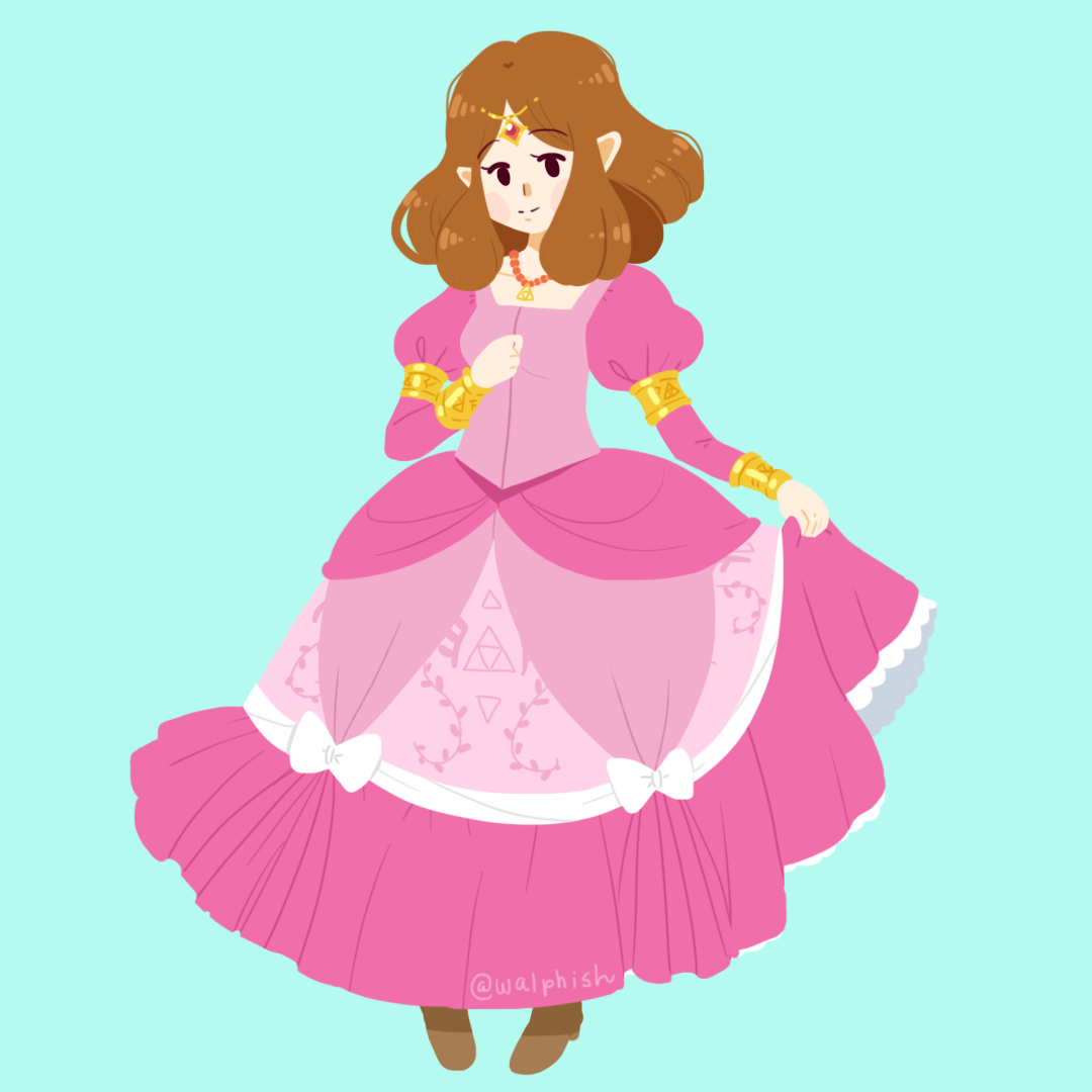 princess zelda pink dress Princess Zelda