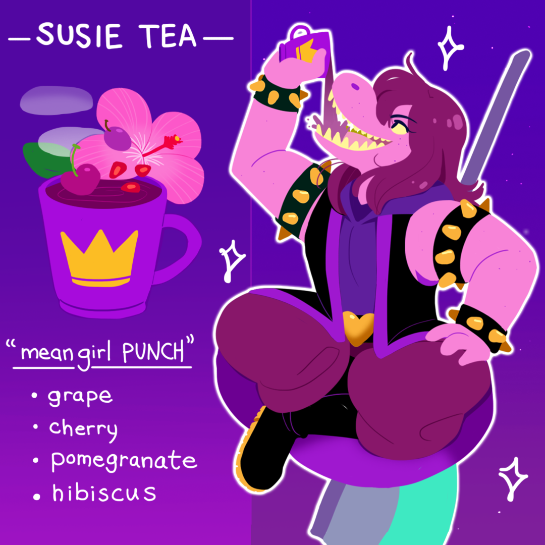 DELTARUNE tea susie by Walphish on DeviantArt