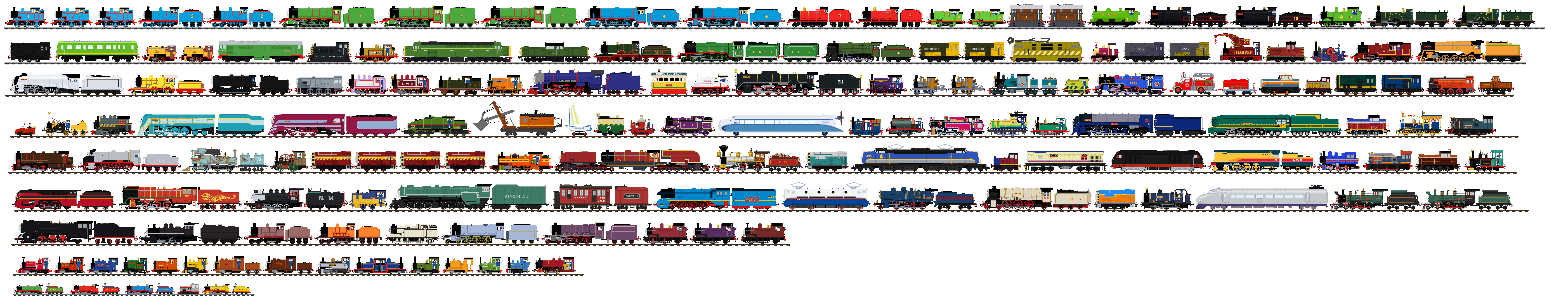 Every Thomas Engine Racing CGI era Thomas Engines by JonathanLillo on DeviantArt