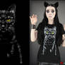 Black Cat on Black Background