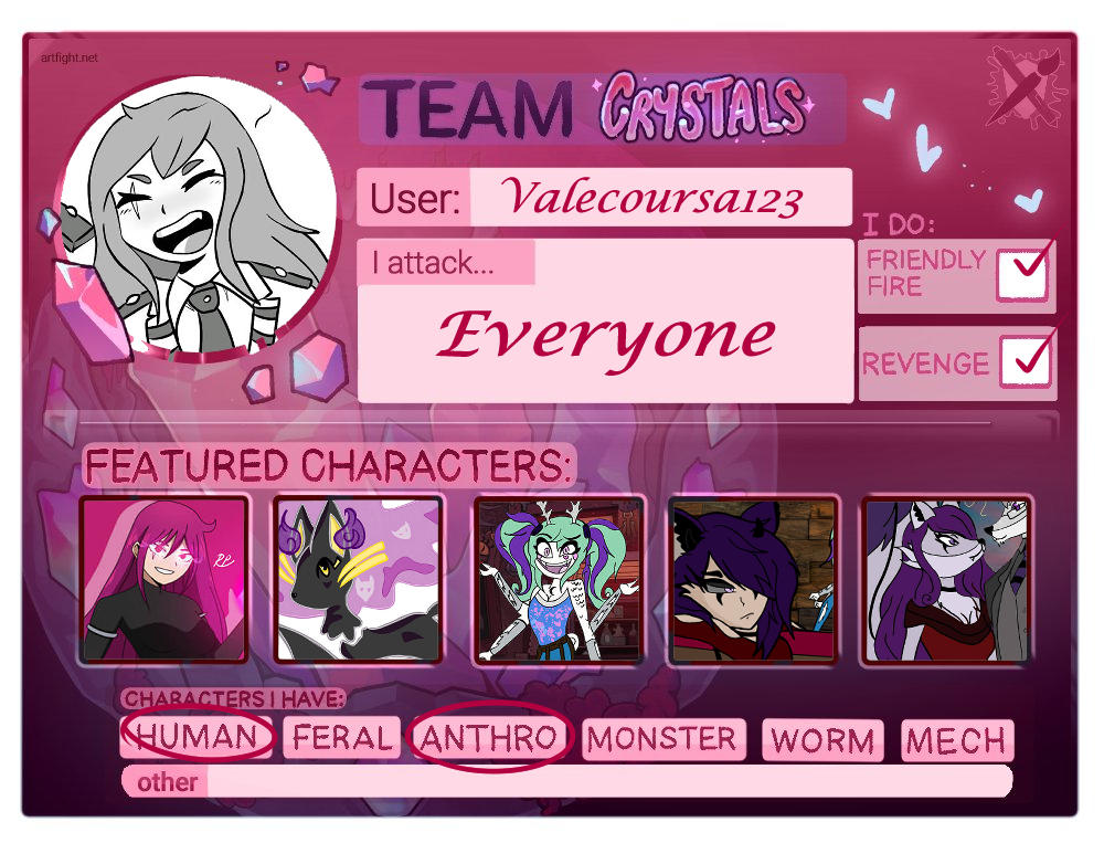 TEAM CRYSTAL ARTFIGHT by vixenala1 on DeviantArt