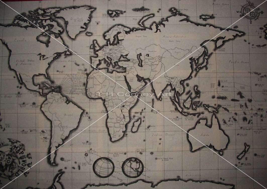 World Map by THCooneyArt on DeviantArt