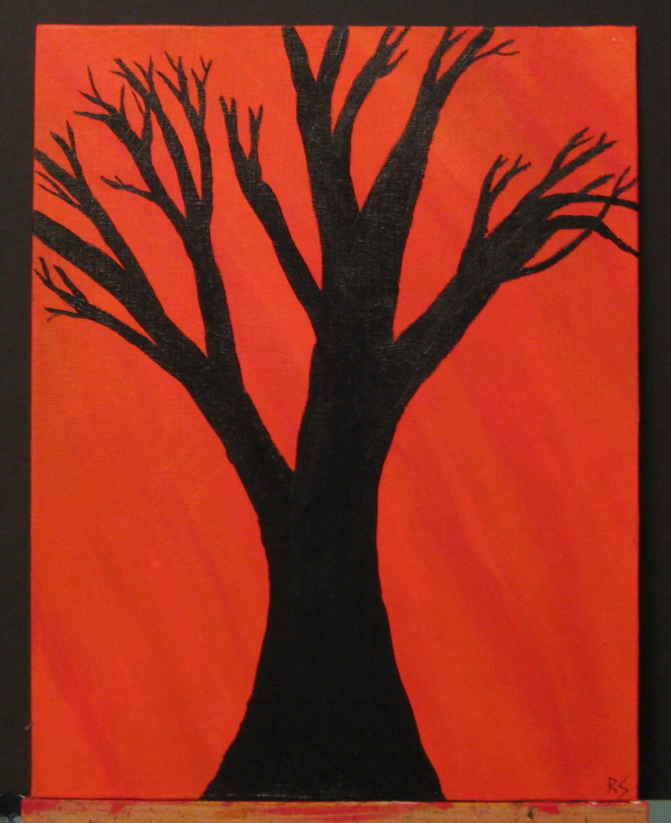 Tree Series I (3 of 4): Black Tree on Oranges