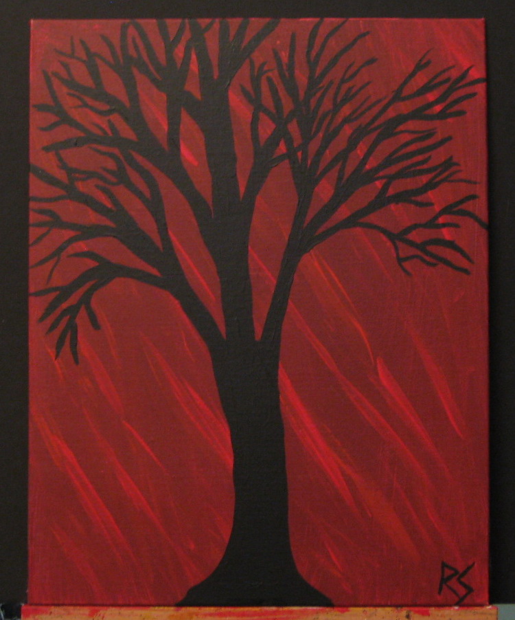 Tree Series I (4 of 4): Black Tree on Reds