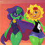 Green Shadow and Solar Flare - Plant girls