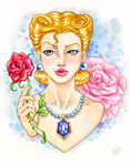 50's Beauty watercolor by Lady-Valesya