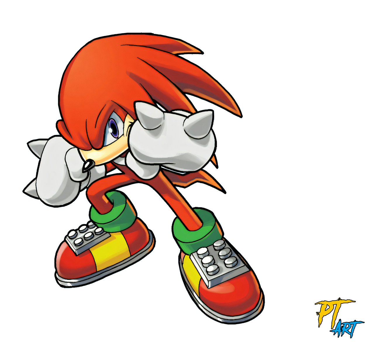 Archie Knuckles (AI Upscaled) by PlatinumShrineArt on DeviantArt