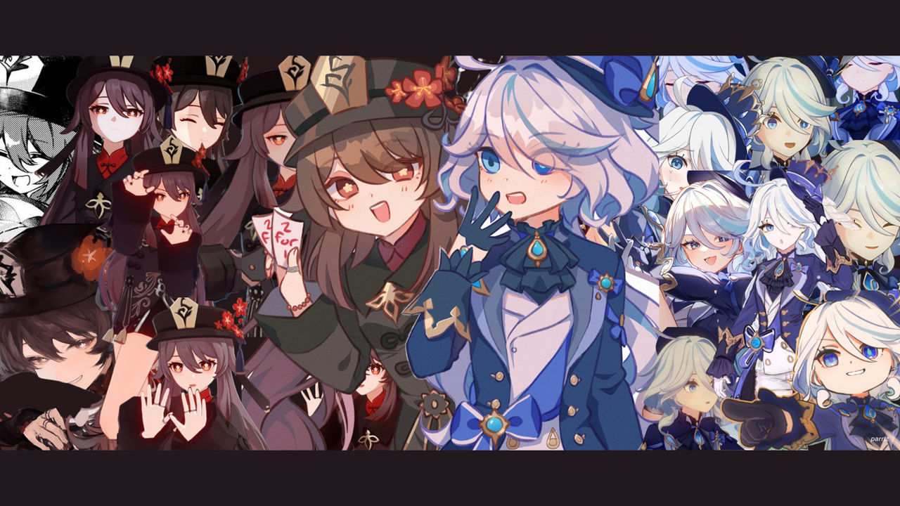 Hu Tao and Furina Wallpaper by Faris0520 on DeviantArt