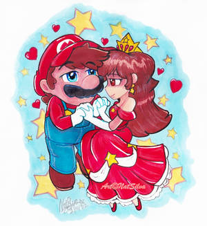 commission- Mario x Princess Abbie