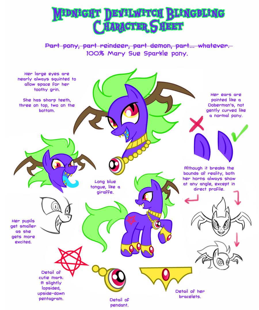 O.C. - Midnight Devilwitch Blingbling (Ref Sheet)