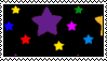rainbow star stamp