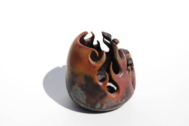 Fiery candle holder -side