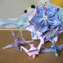 Floral-patterned kusudama